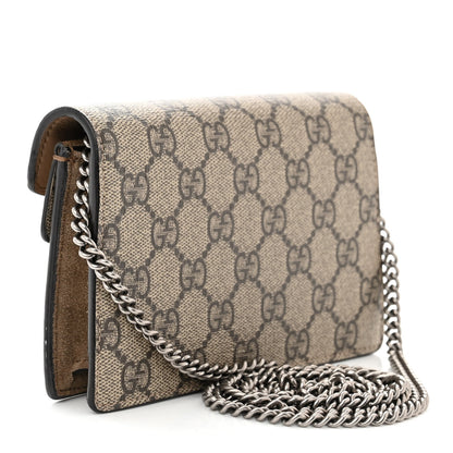 Gucci GG Supreme Monogram Super Mini Dionysus Shoulder Bag Taupe 2 of 11