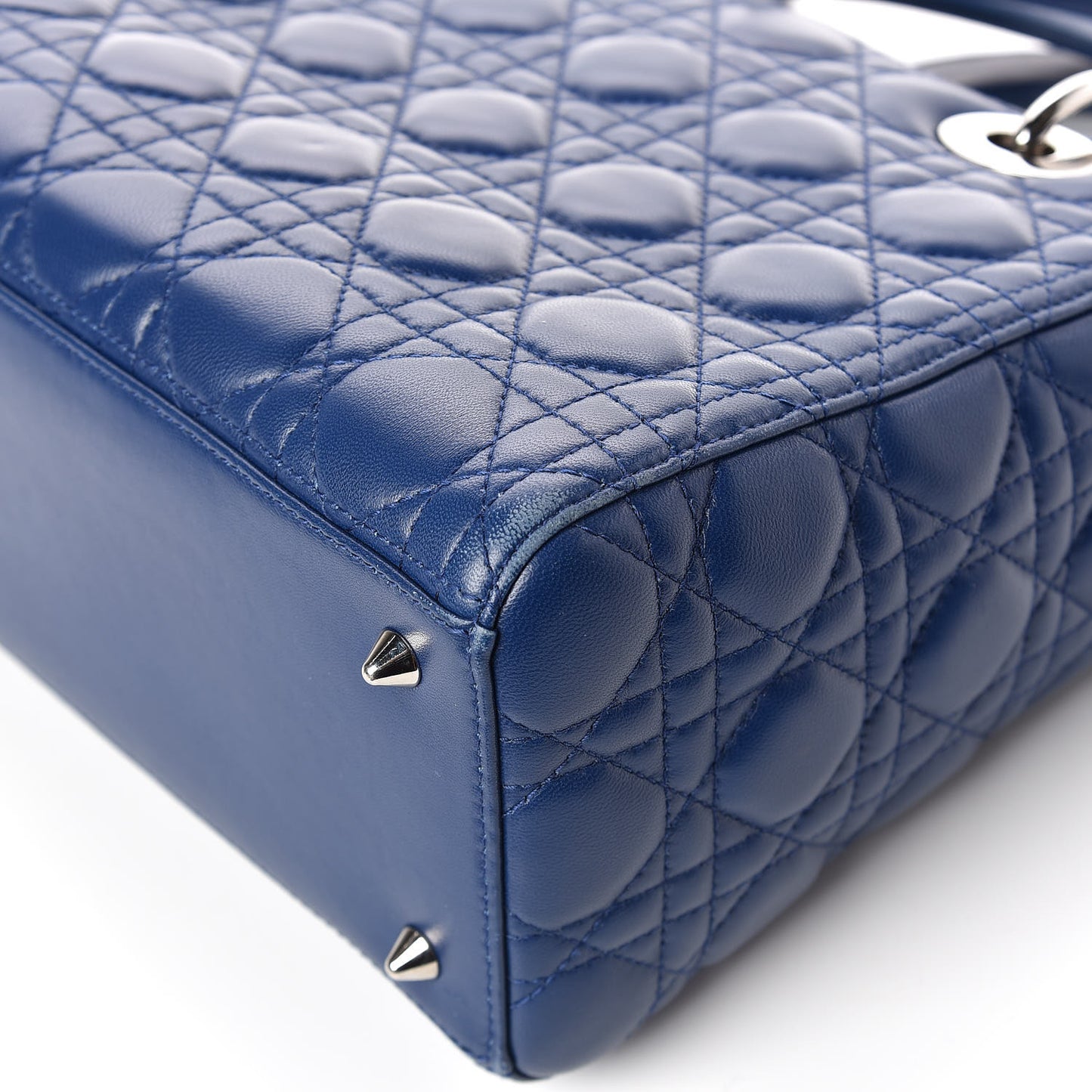 Lambskin Cannage Medium Lady Dior Navy