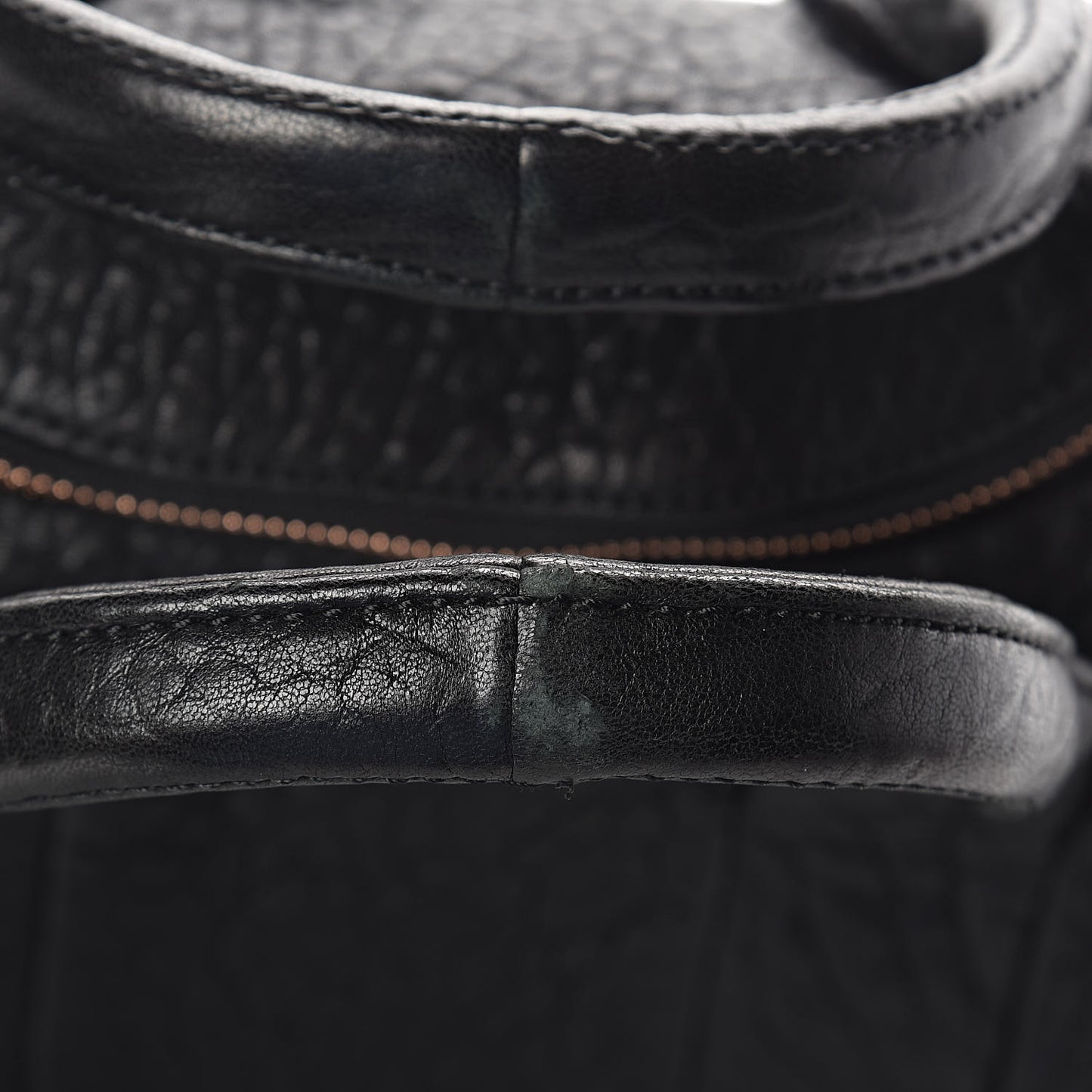 Pebbled Lambskin Rockie Black Rose Gold Hardware
