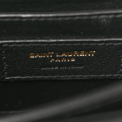 Saint Laurent Grain de Poudre Mini Classic Monogram Cassandra Top Handle Black 6 of 11