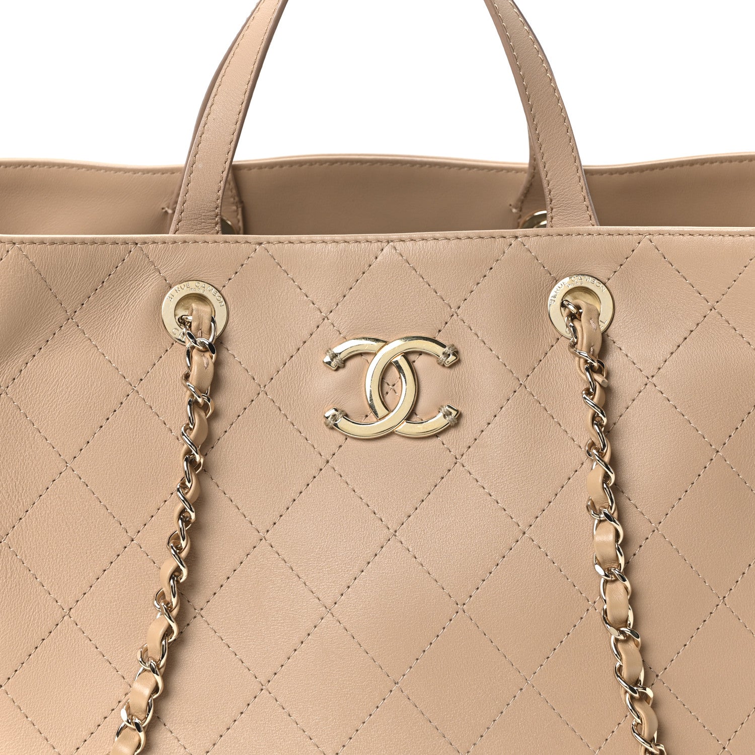 Chanel Calfskin Large Serial Shopper Tote Beige 1844296 – FASHIONPHILE