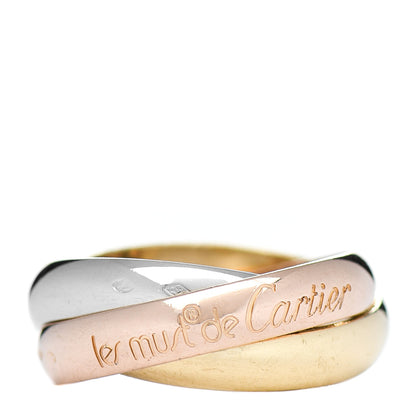 Cartier 18K Pink Yellow White Gold Classic Les Must De Cartier Trinity Ring 49 4.75 1 of 4