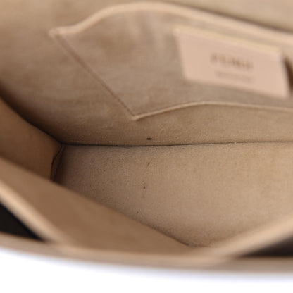 Fendi X FILA Vitello Liberty Mania Bi-Color FF 1974 Embossed Kan I Shoulder Bag White Nebula Multicolor 8 of 14