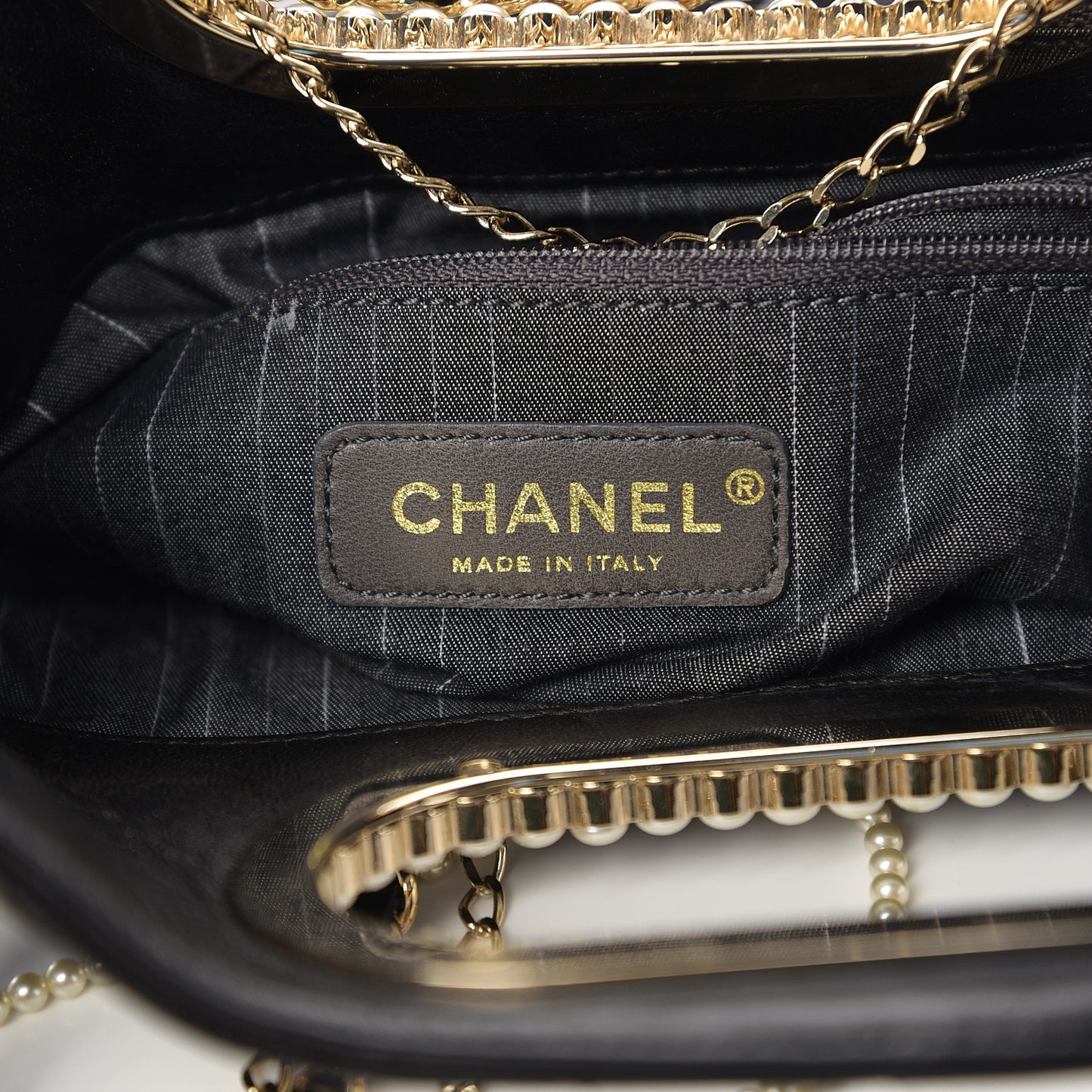 Lambskin Quilted Westminster Pearls Convertible Tote Black