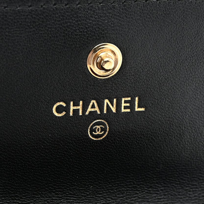 Chanel Lambskin Quilted Pearl Crown Clutch With Chain Black 6 of 10