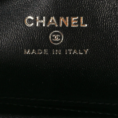 Chanel Lambskin Quilted Metal Small Top Handle Vanity Case With Chain Black 6 of 12