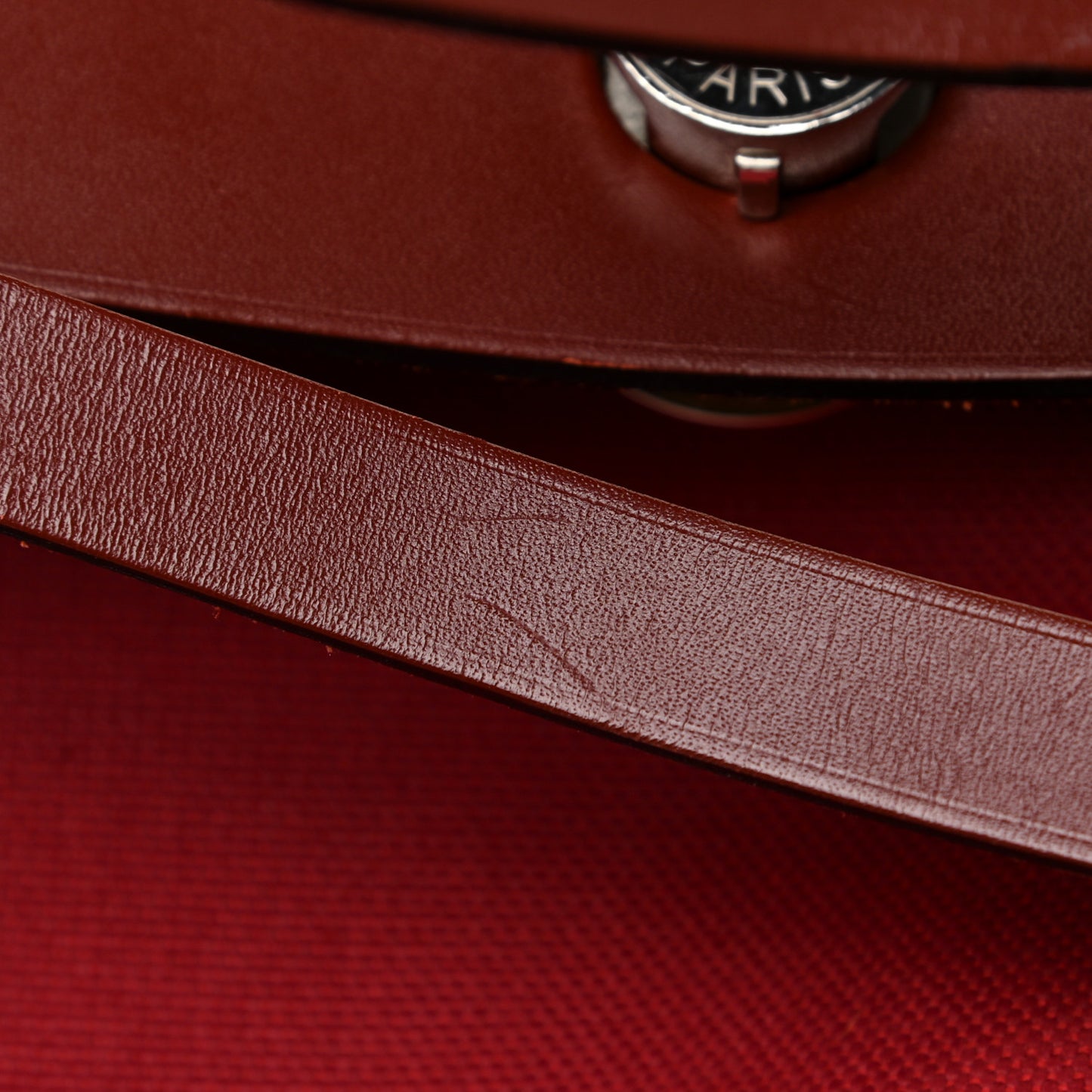 Military Toile Vache Hunter Herbag Zip 31 PM Rouge Grenat