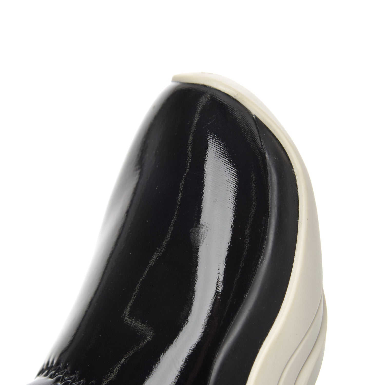 Fendi Vernice High-Tech Womens FFluid Zip Up Sneakers 37.5 Black White 11 of 14