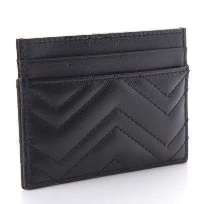 Gucci Calfskin Matelasse GG Marmont Card Holder Black 3 of 8
