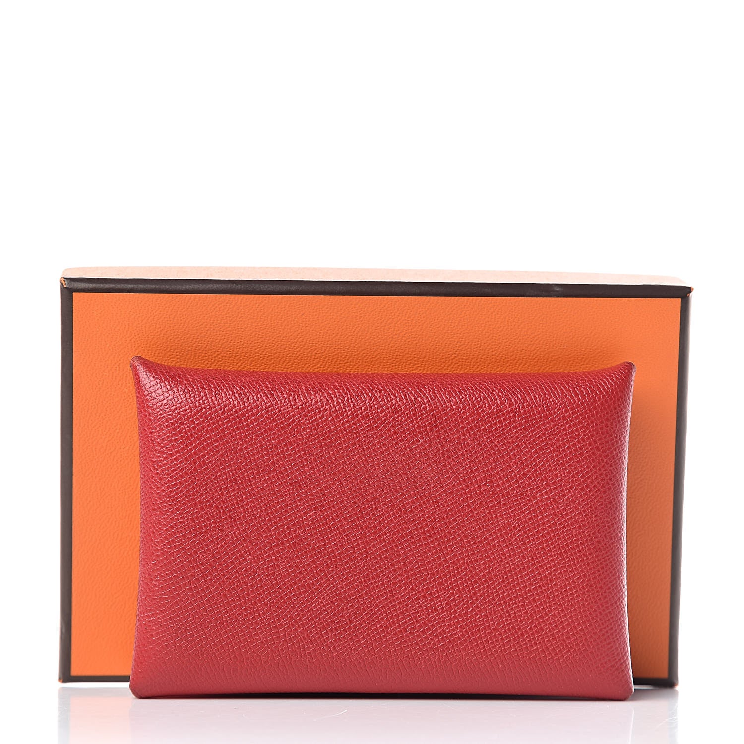 Hermes Epsom Calvi Card Case Rouge Casaque 13 of 13
