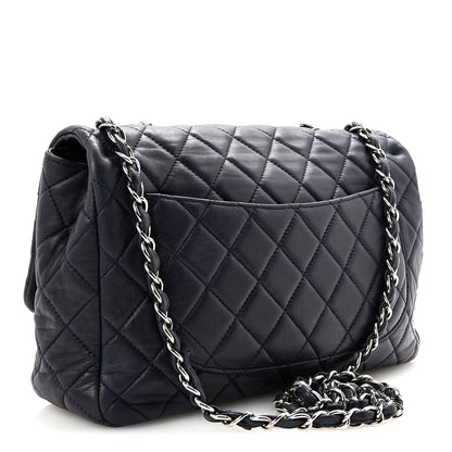 Chanel Lambskin Quilted Jumbo Single Flap Navy 3 of 10