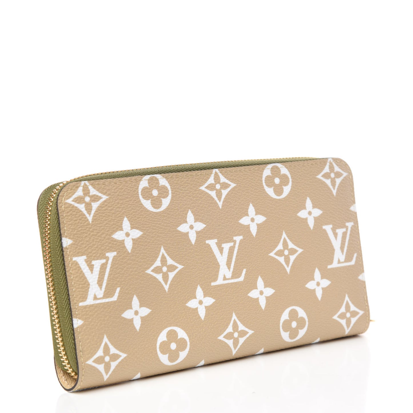 Monogram Giant Zippy Wallet Kaki White