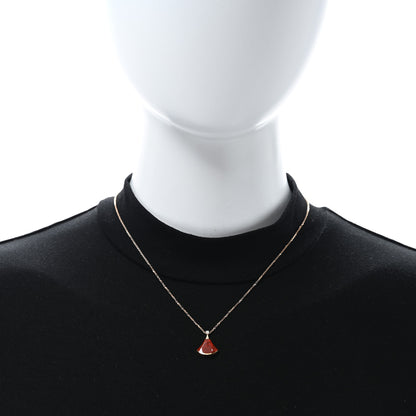 Bulgari 18K Rose Gold Diamond Carnelian Divas' Dream Pendant Necklace 3 of 4