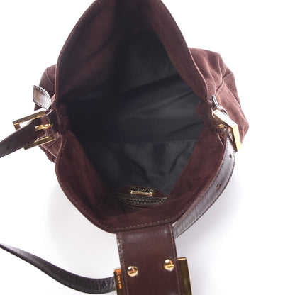 Fendi Suede Baguette Hobo Brown 5 of 13