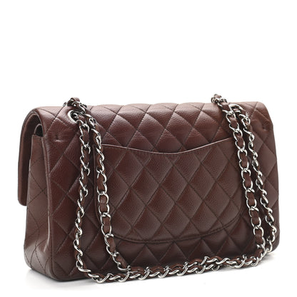 Chanel Caviar Quilted Medium Double Flap Burgundy 3 of 13
