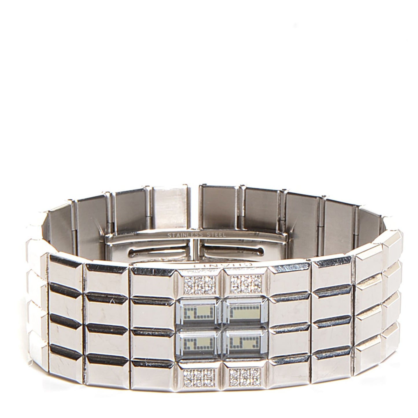 Stainless Steel Diamond 24mm Chocolat Digital Quartz Watch