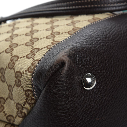 Gucci Monogram Web Sunset Tote Dark Brown 10 of 11