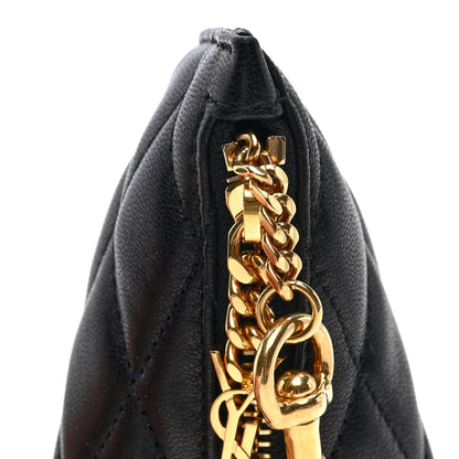 Saint Laurent Lambskin Quilted Berlingo Bag Charm Black 7 of 7