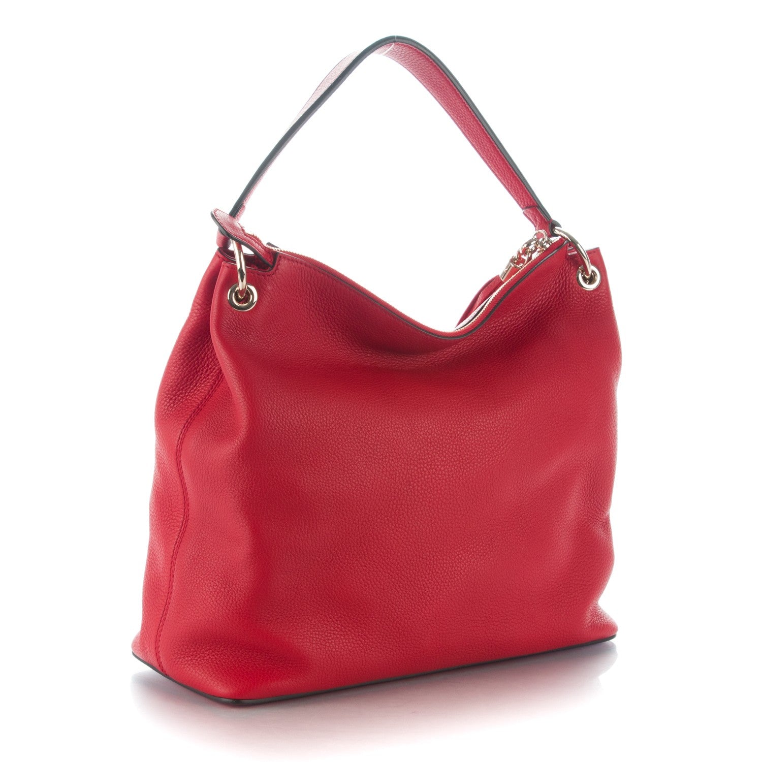 Gucci Pebbled Calfskin Large Soho Hobo Tabasco Red 4 of 8
