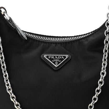 Prada Nylon Re-Edition 2005 Shoulder Bag Black 8 of 10