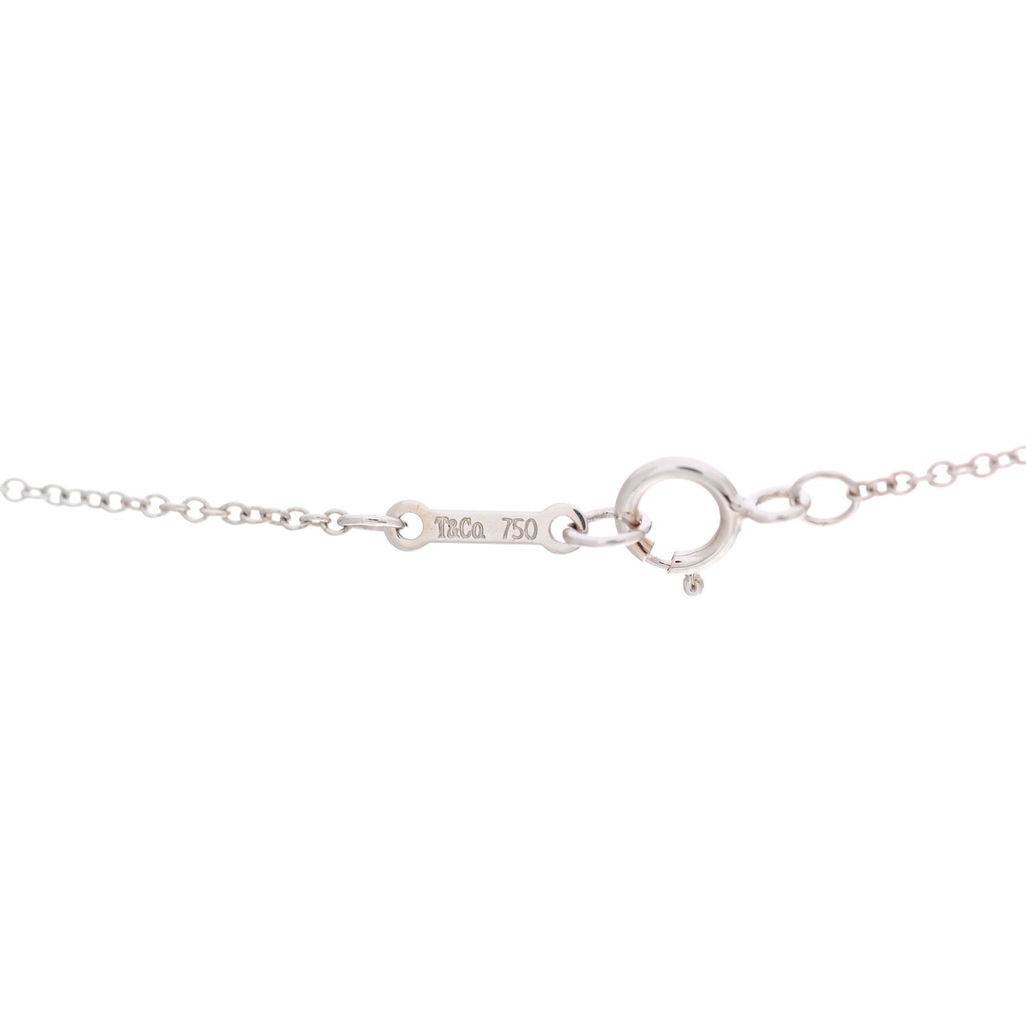 18K White Gold Diamond Small Paloma Picasso Loving Heart Necklace