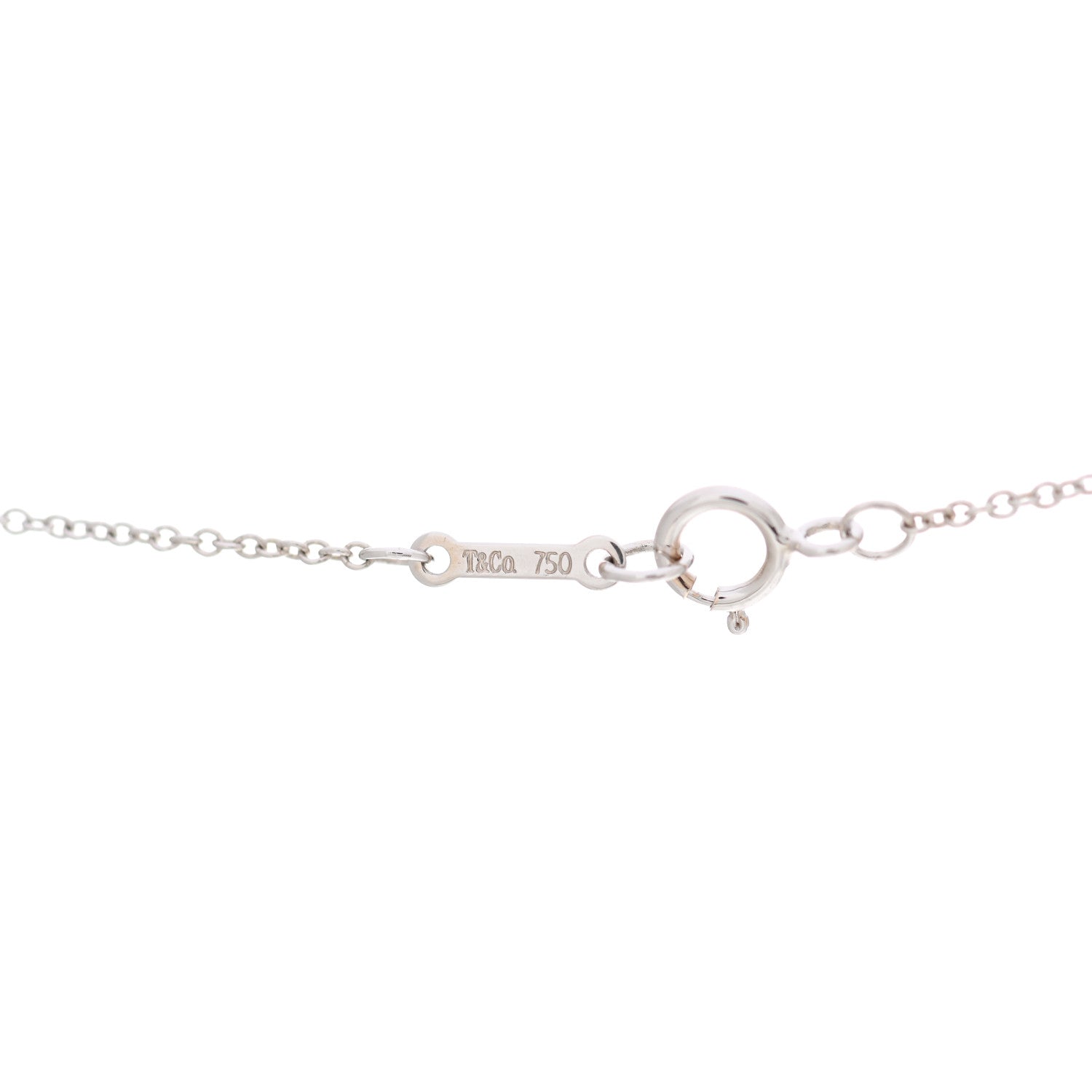 Tiffany 18K White Gold Diamond Small Paloma Picasso Loving Heart Necklace 6 of 7