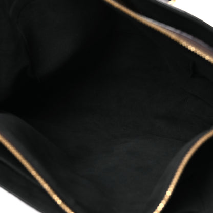 Louis Vuitton Monogram Flower Zipped Tote MM Black 5 of 10