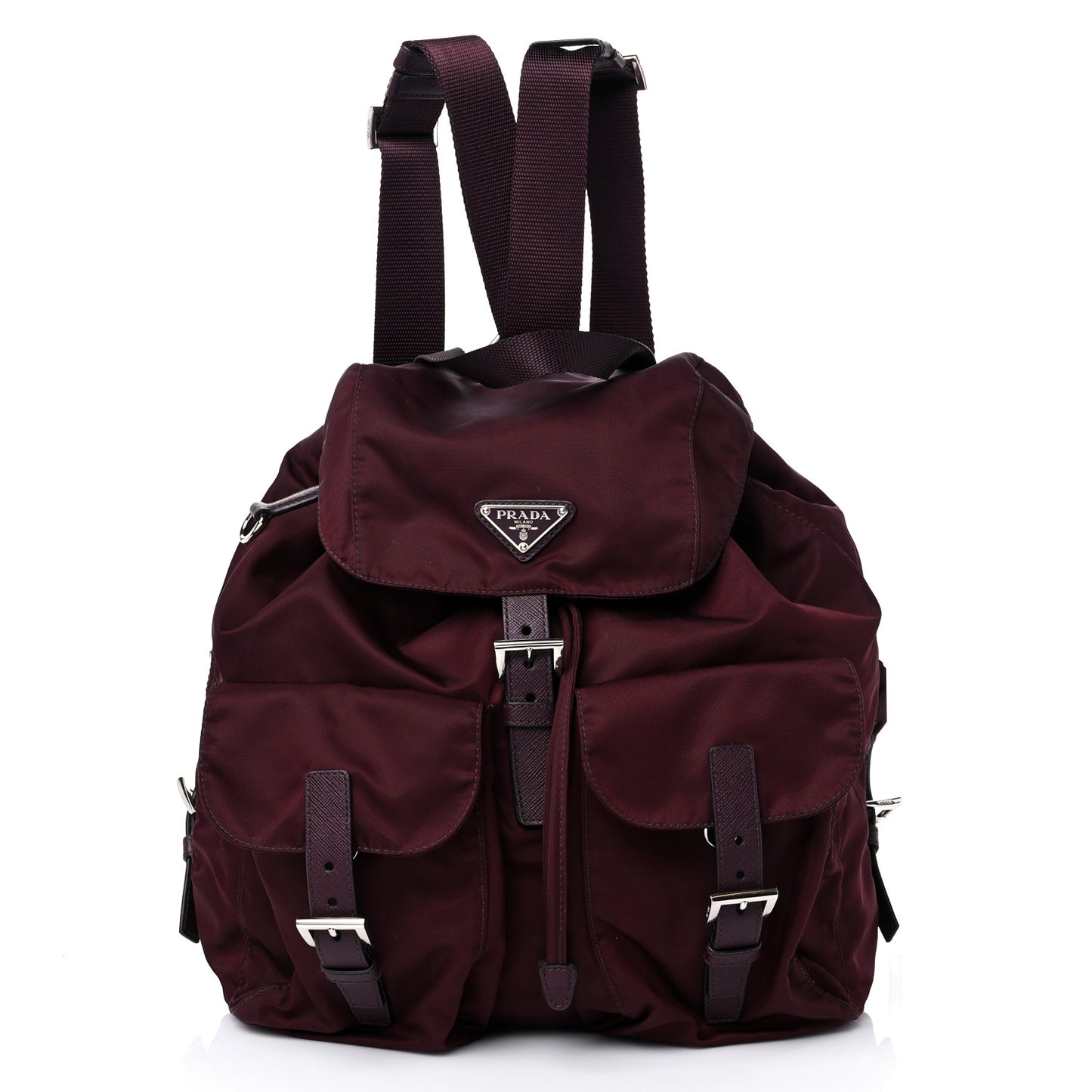 Tessuto Nylon Vela Medium Backpack Bordeaux