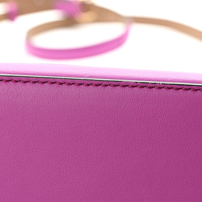 Fendi Vitello Seta Nappa Plexiglass Bi-Color Mini Peekaboo Iconic Satchel Bouganville Sand 11 of 11