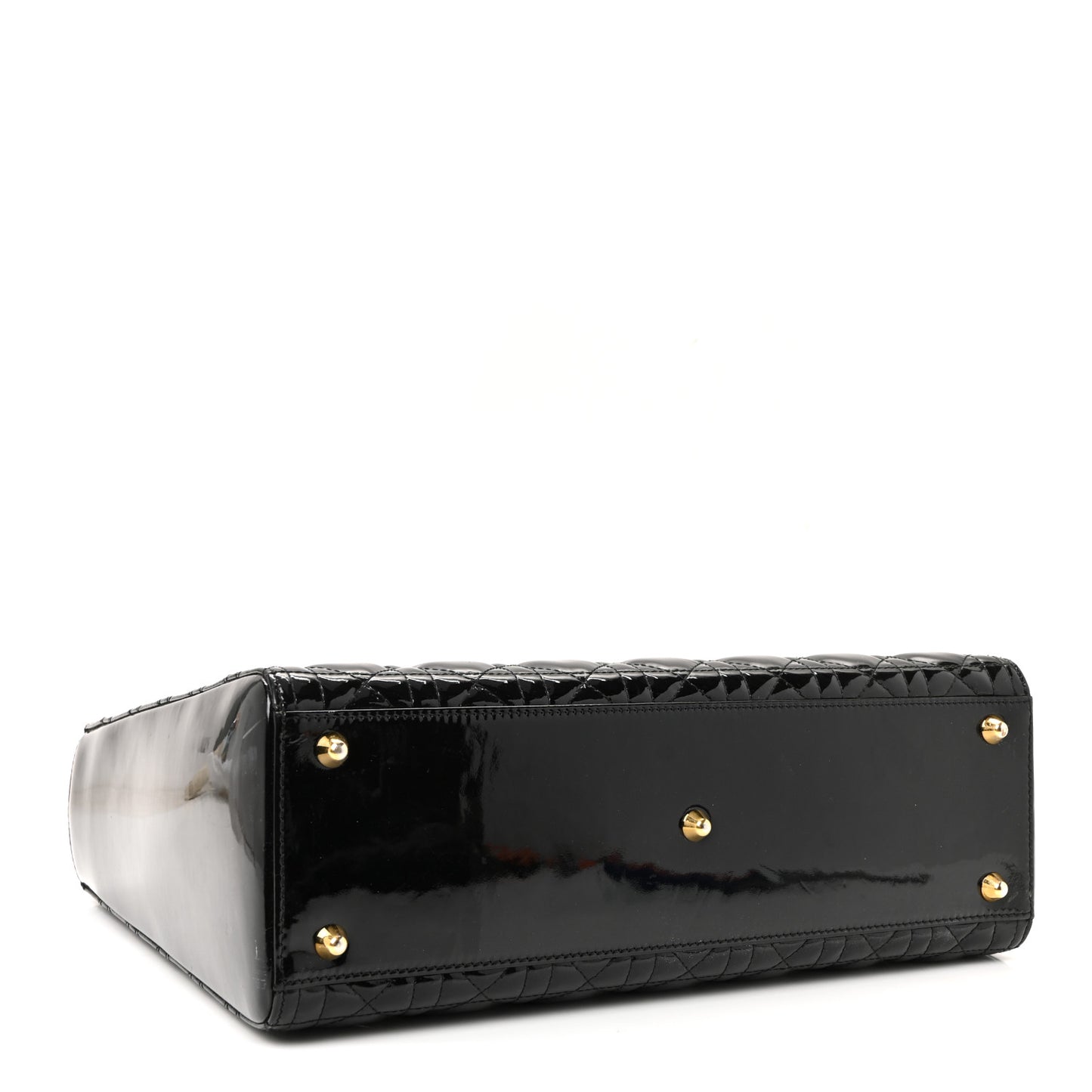 Patent Cannage Large Lady Dior Black