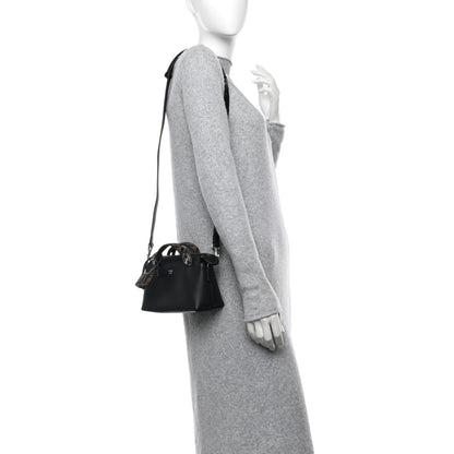 Fendi Vitello Dolce Bi-Color FF 1974 Embossed Mini By The Way Boston Bag Black Maya 2 of 11