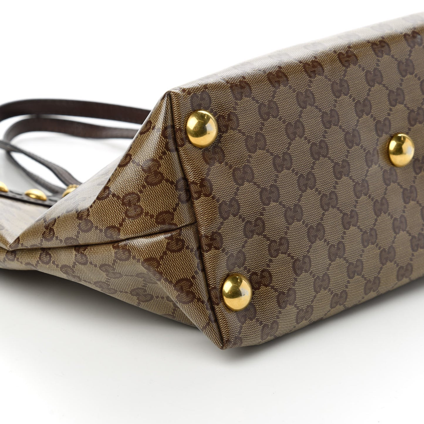 Crystal Monogram Medium Babouska Tote Dark Brown