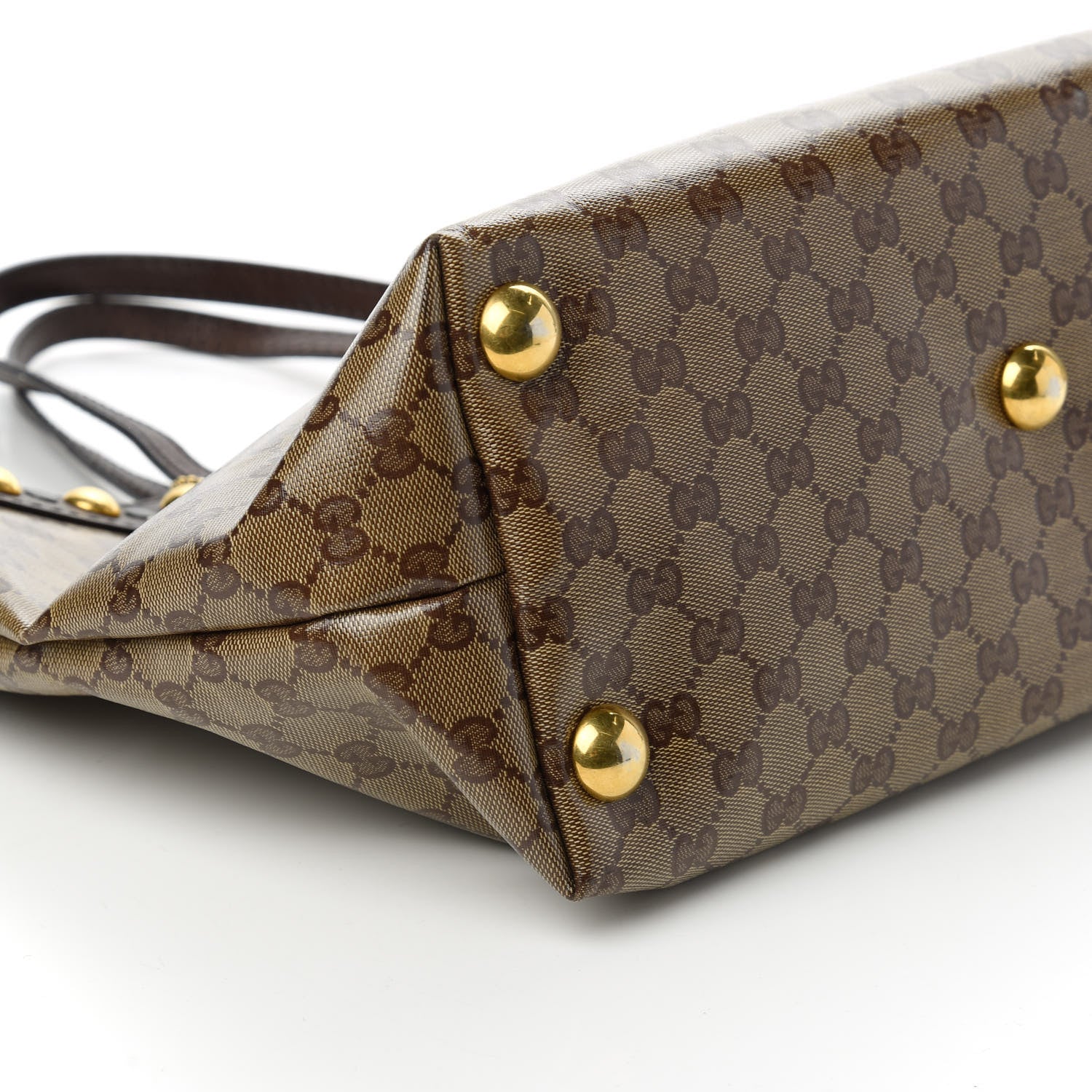 Gucci Crystal Monogram Medium Babouska Tote Dark Brown 6 of 12