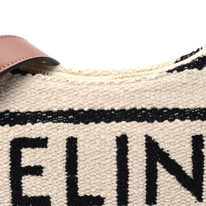 Celine Textile Medium Ava Shoulder Bag White Black 9 of 12