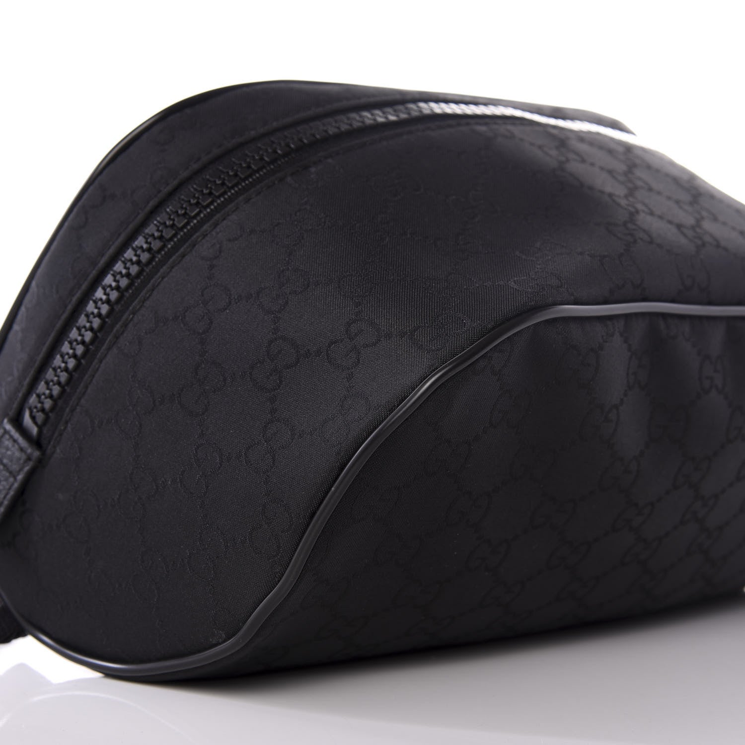 Gucci Nylon Monogram Fanny Pack Belt Bag Black 7 of 9