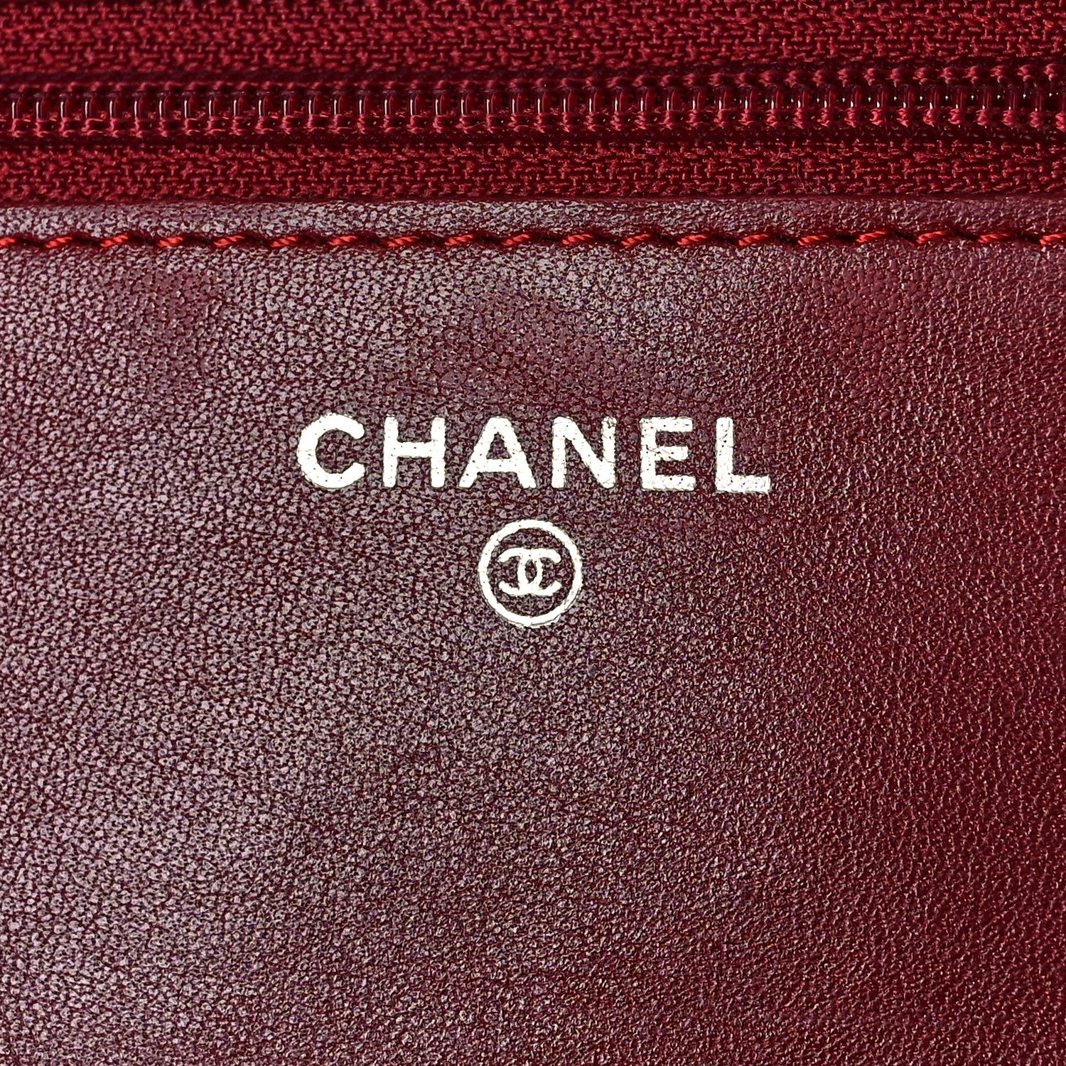 Chanel Patent Quilted Wallet On Chain WOC Red 6 of 12