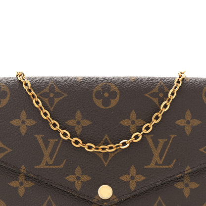 Louis Vuitton Monogram Pochette Felicie Chain Wallet Fuchsia 9 of 14