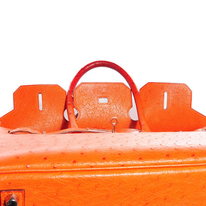 Hermes Ostrich Birkin 35 Orange 24 of 28