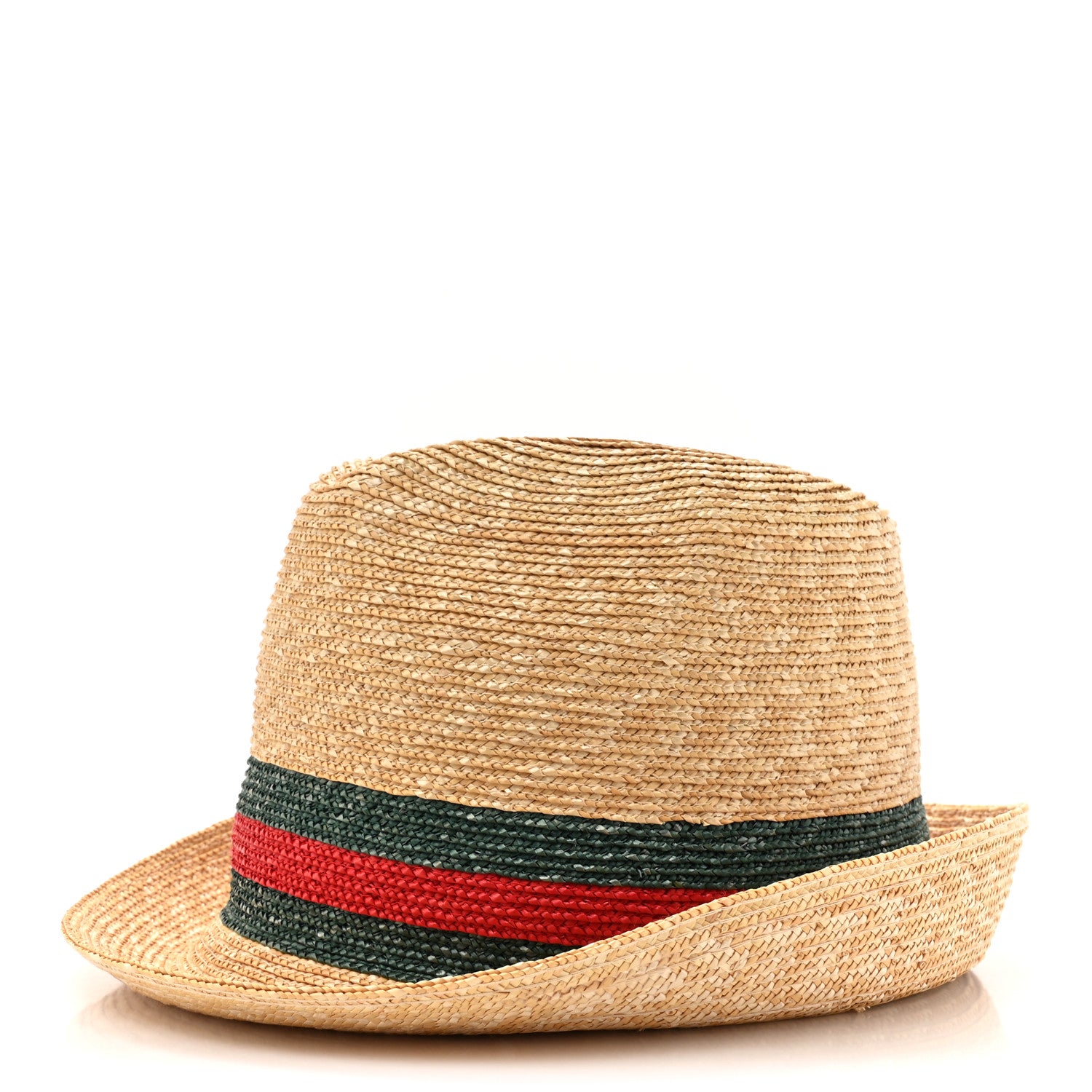 Gucci Abaca Straw Web Fedora Hat XL 1 of 10