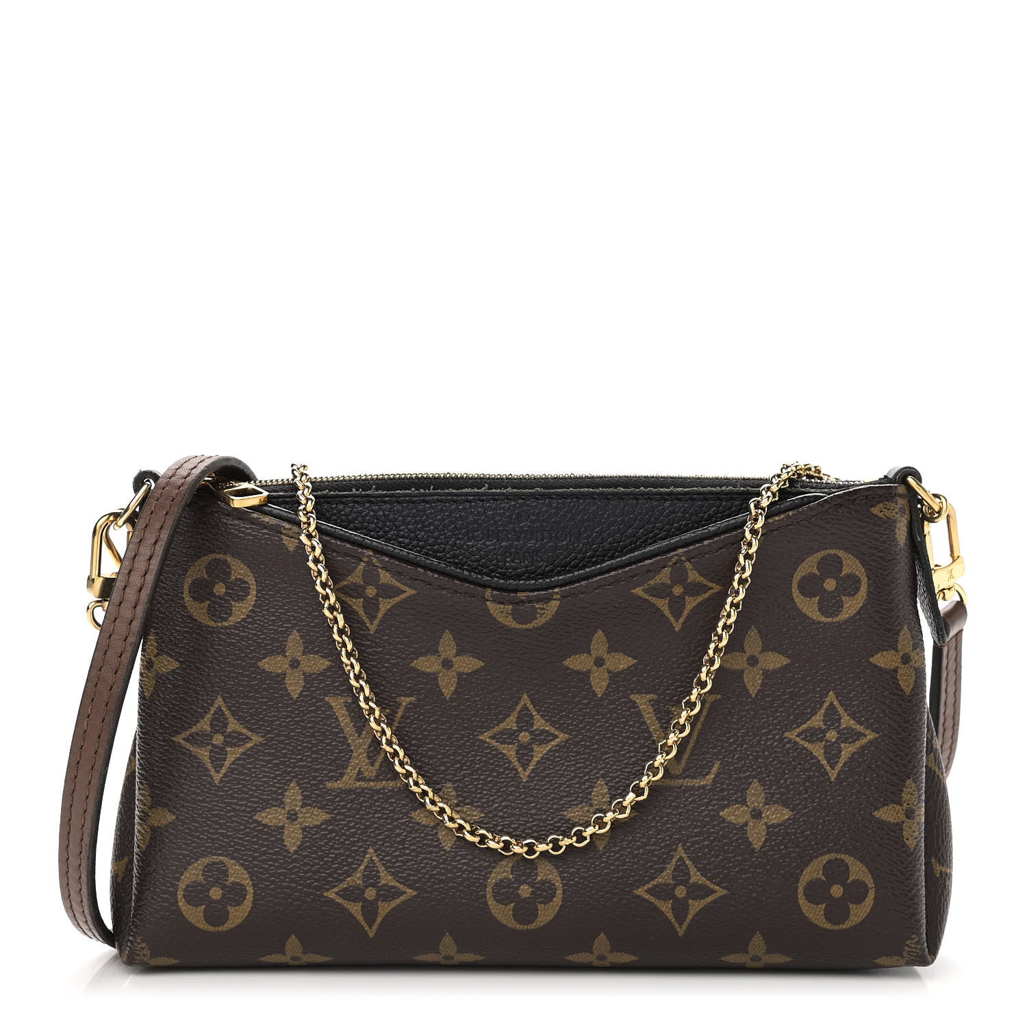 Louis Vuitton Monogram Pallas Clutch Black 1 of 14
