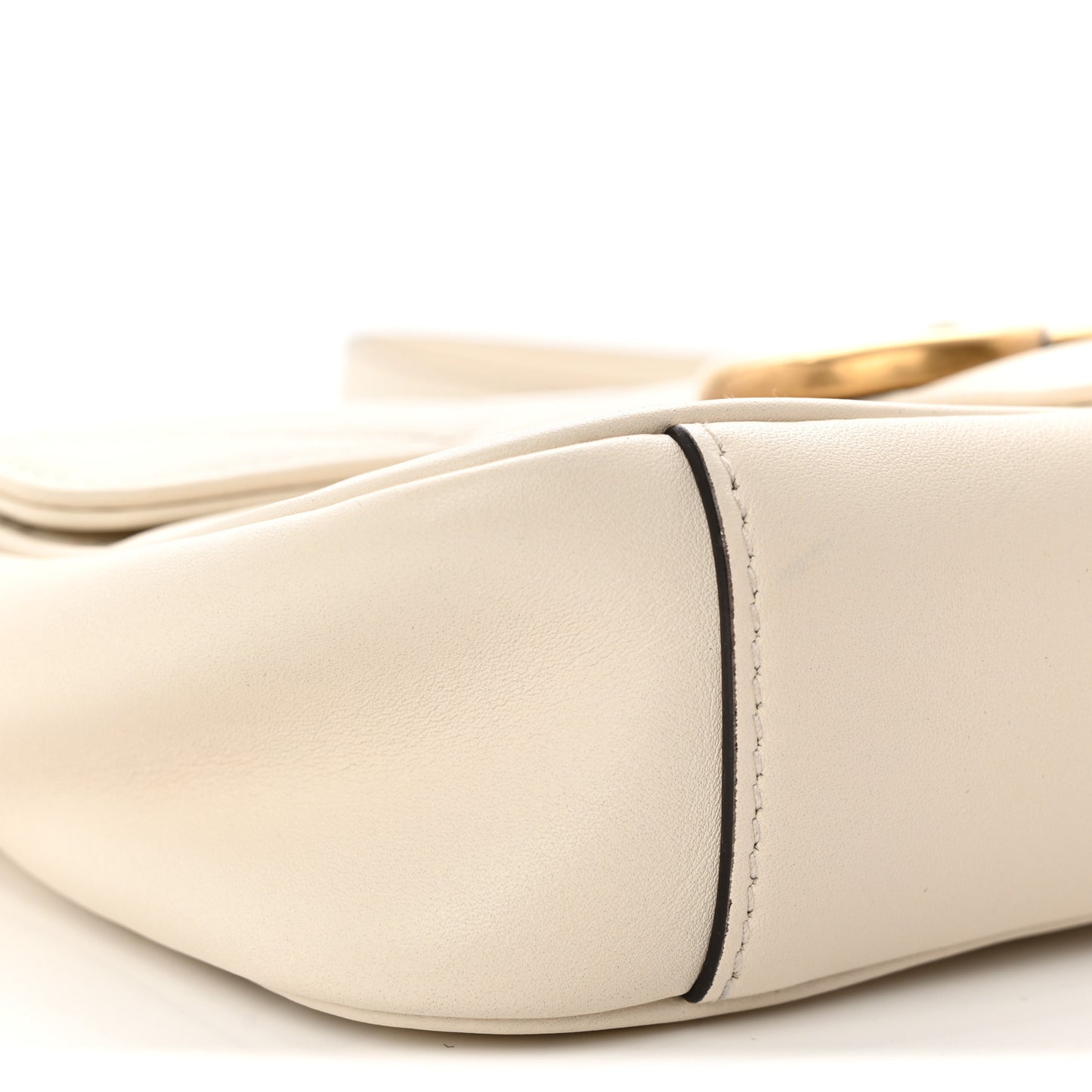 Calfskin Matelasse Mini GG Marmont Shoulder Bag White