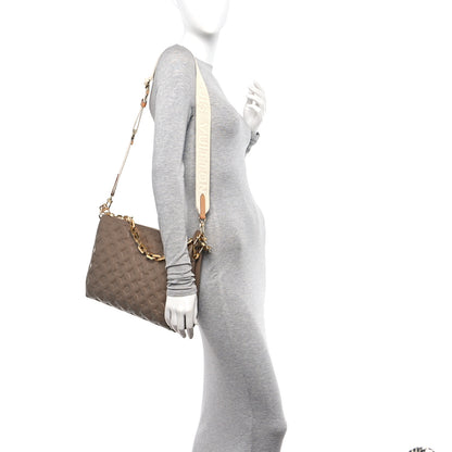 Louis Vuitton Lambskin Embossed Monogram Coussin MM Taupe 2 of 11