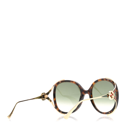 Gucci Round Frame Injected GG0226S Sunglasses Tortoise 4 of 8