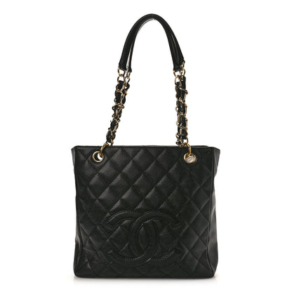 Chanel Caviar Quilted Petit Shopping Tote PST Black 1 of 15