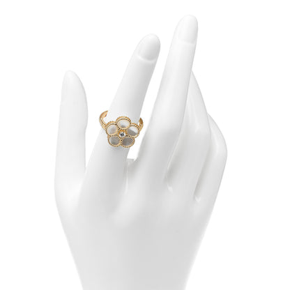 Roberto Coin 18K Yellow Gold Mother of Pearl Diamond Daisy Ring 53 6.5 2 of 5