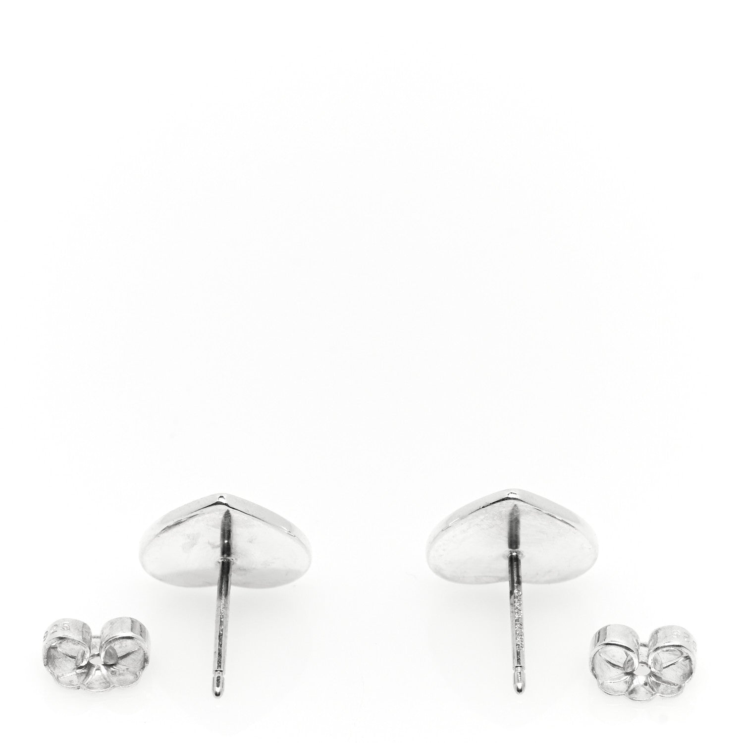 Tiffany Sterling Silver Mini Return To Tiffany Heart Tag Earrings 3 of 4