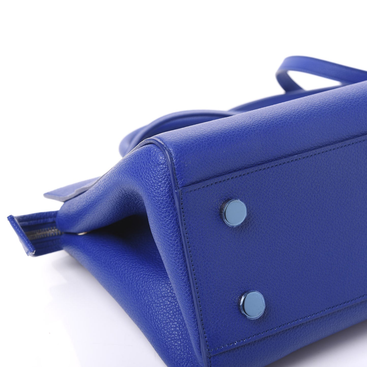 Grained Calfskin Small Cabas Rive Gauche Royal Blue