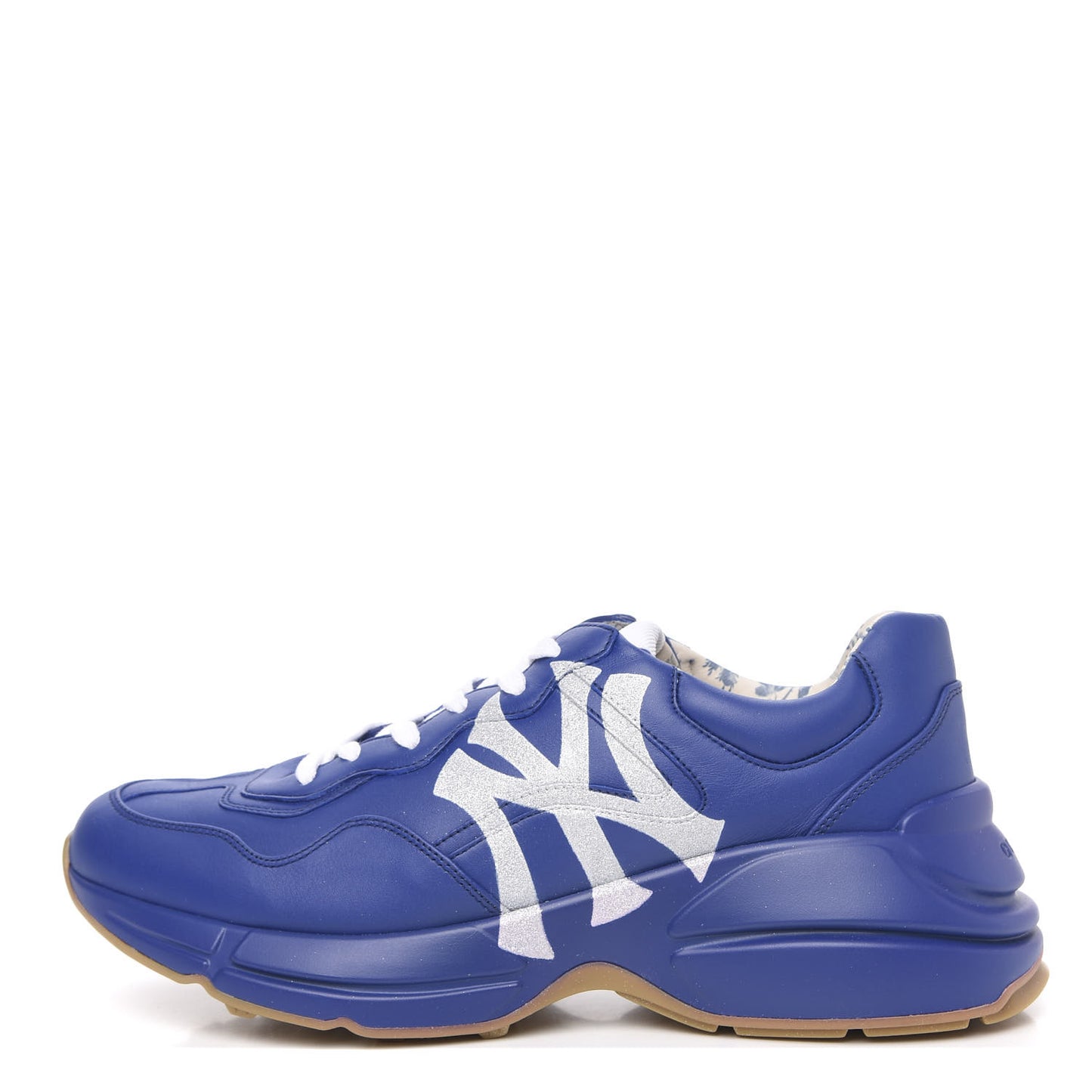 X MLB Calfskin NY Yankees Mens Rhyton Sneakers 9.5 Electric Blue