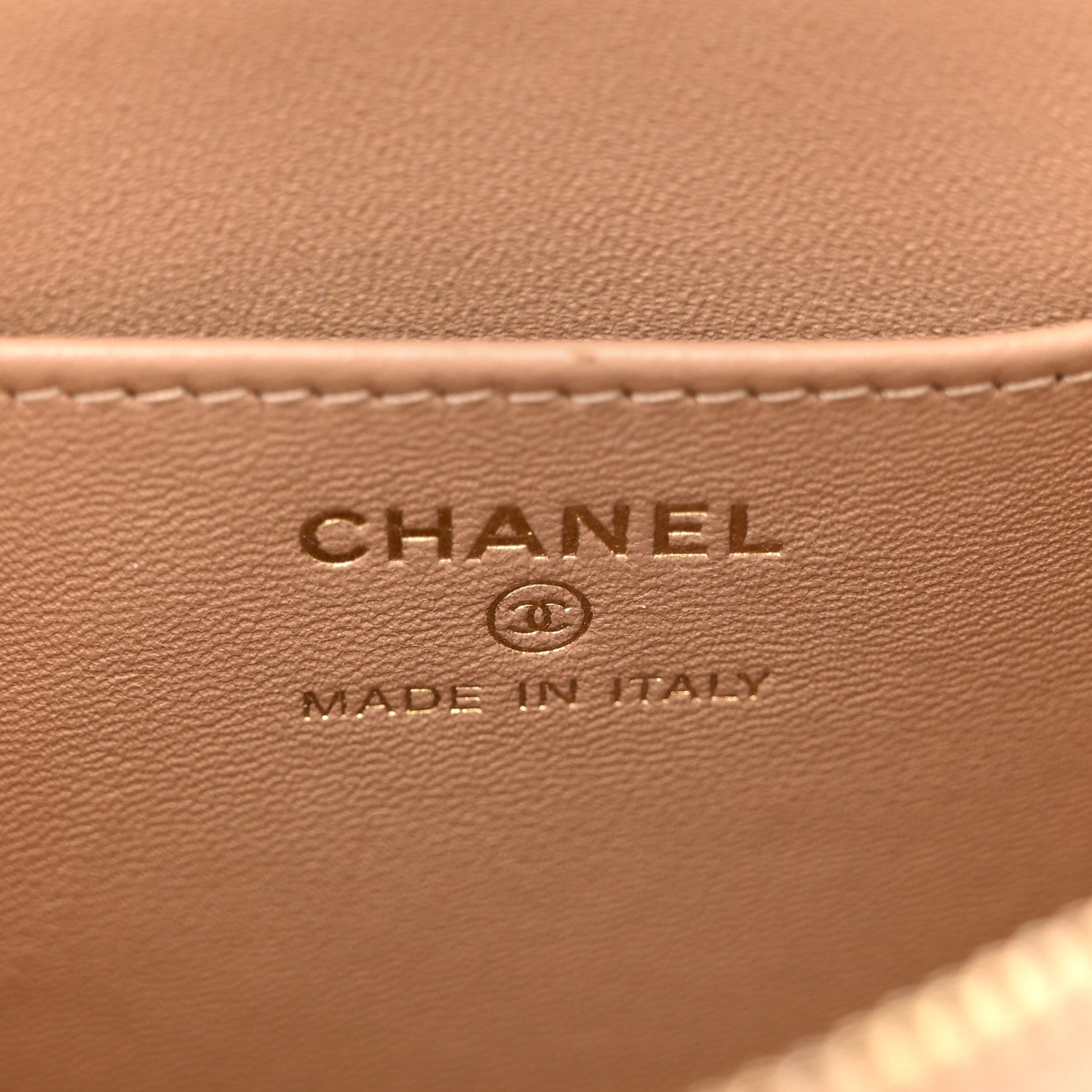 Chanel Shearling Quilted Shiny Coco Clutch With Chain Dark Beige 6 of 13