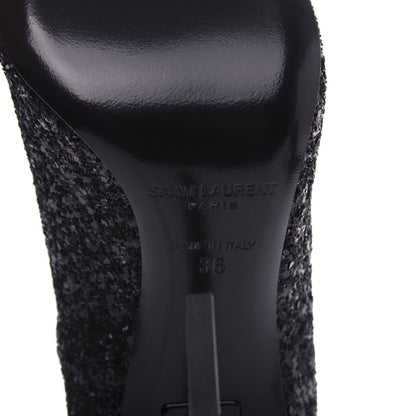 Saint Laurent Glitter Opyum 100 Pumps 36 Black 9 of 11